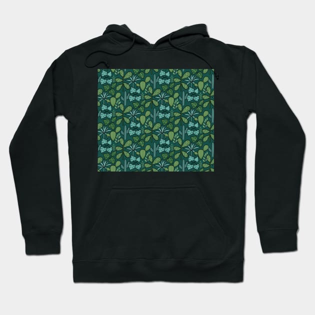 Green leaves and plants Hoodie by kostolom3000